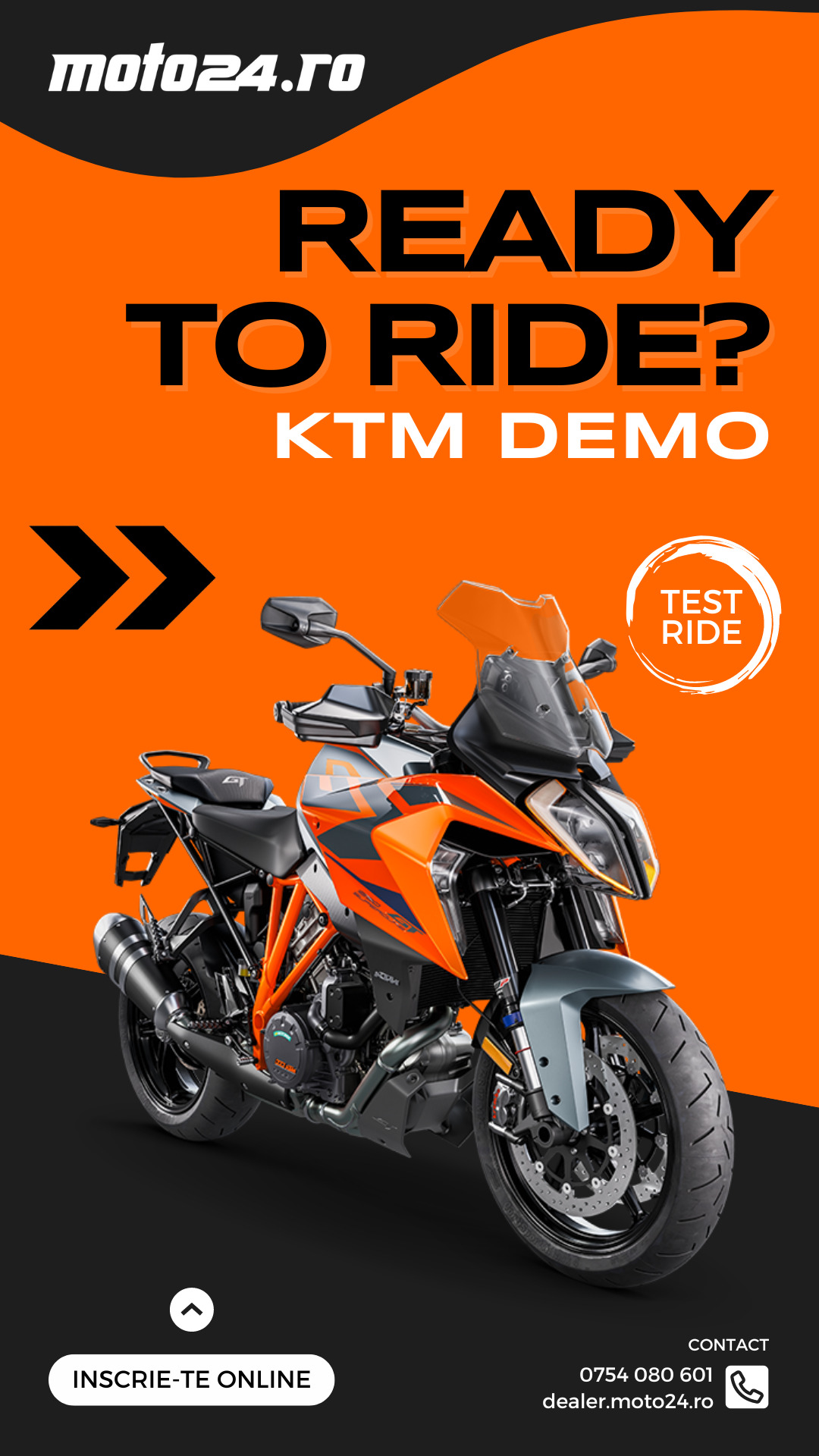 test ride moto KTM Romania